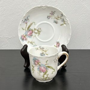 Haviland & Co. Limoges France Schleiger 663 Demitasse Cup & Saucer